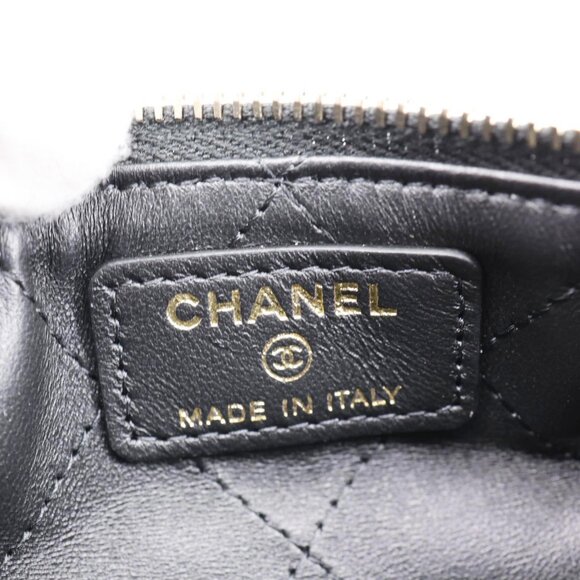 Chanel  Chain Around Mini Quilted Lambskin Leather Pouch Black - Picture 12 of 13